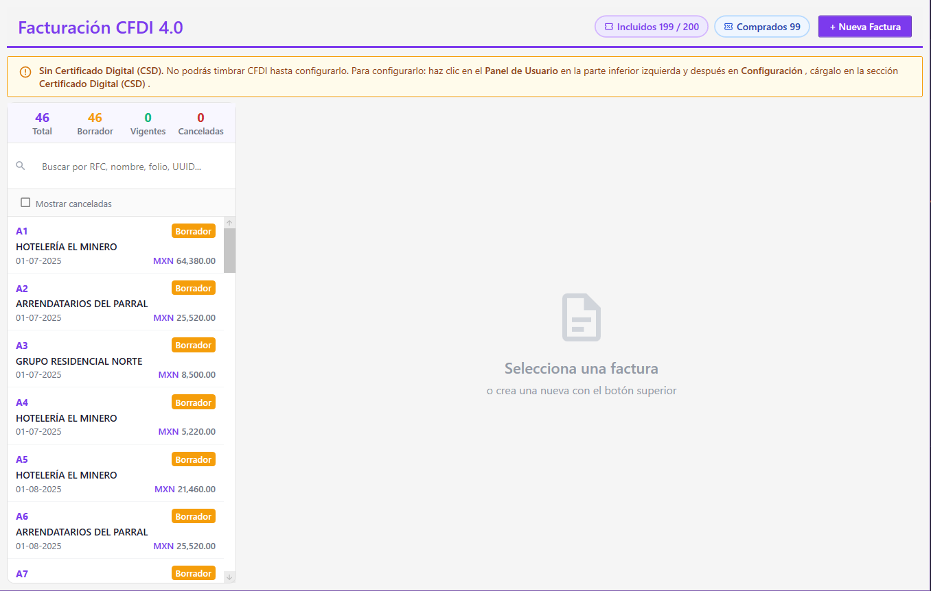 Módulo Facturación