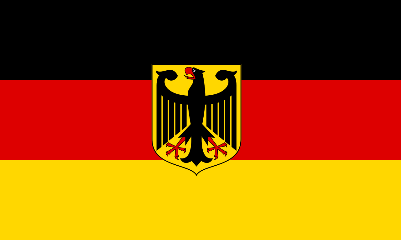 Bandera de Alemania con águila federal